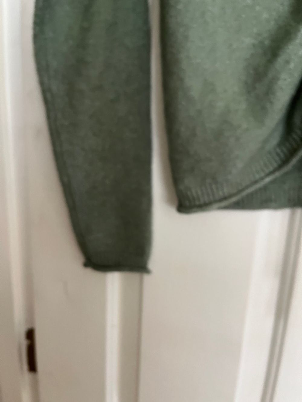 Say what? Olive Green Drawstring V-Neck Sweater - Women size small nwt - Picture 3 of 7